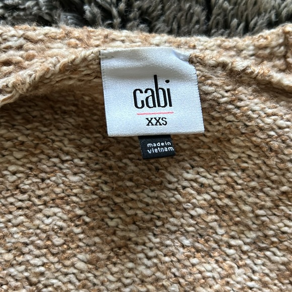 Cabi tilt cardigan in tan and grey, xxs - Picture 4 of 4